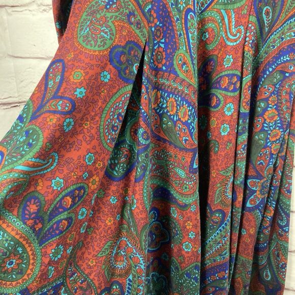 Vintage Joan Sparks Elizabeth Barrett Dress Women's SZ 10 Paisley Long Modest - Picture 5 of 12